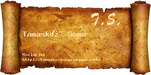 Tamaskó Soma névjegykártya